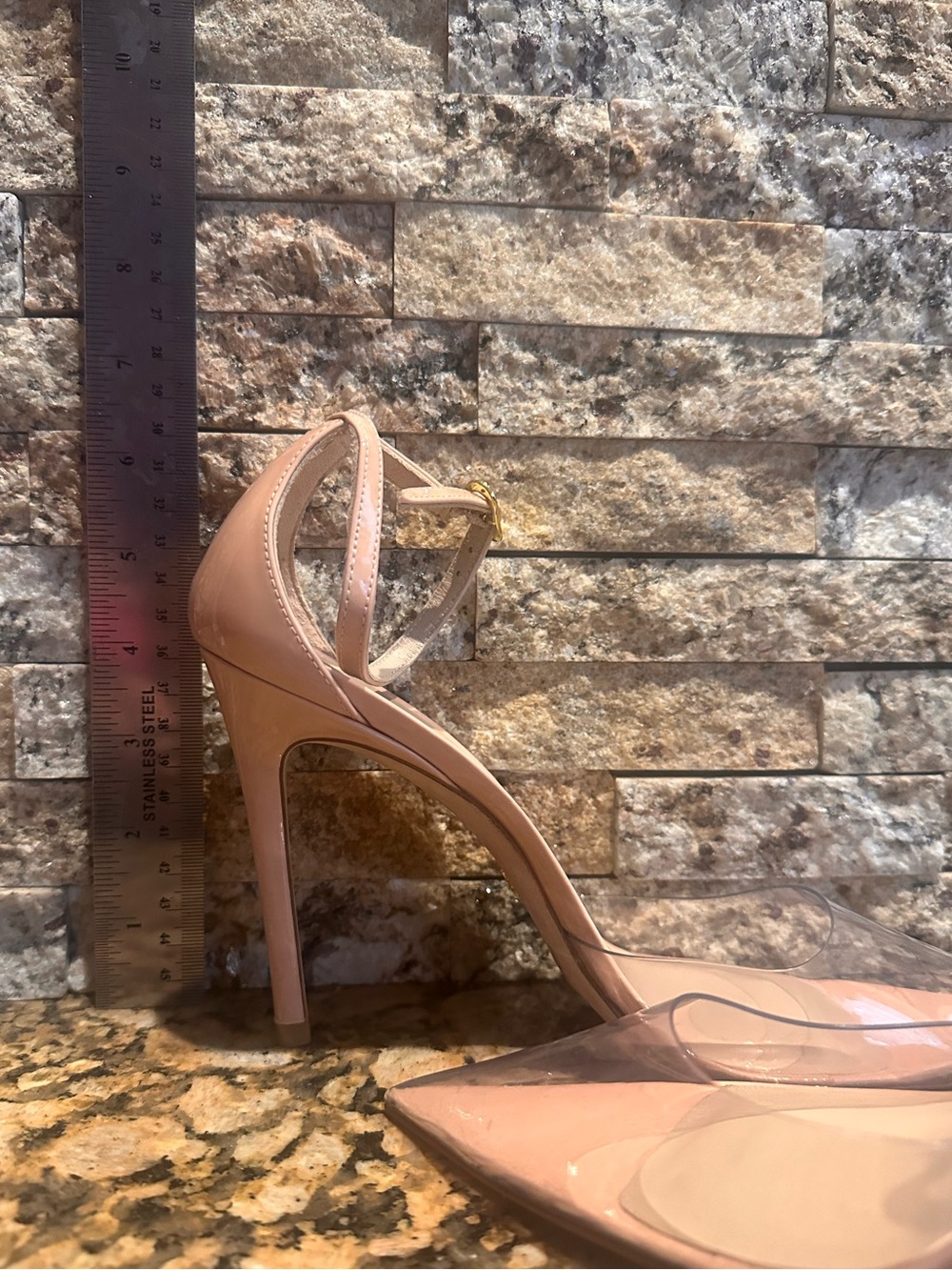 Stuart Weitzman Stuart PVC Pointed Toe Pump - Picture 9 of 9